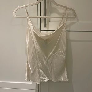 Reformation Off White Silk Cami